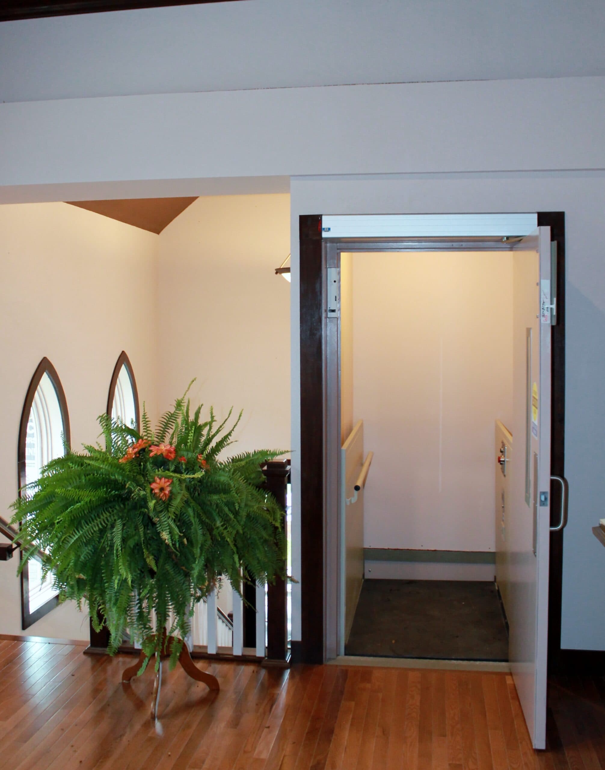 Shaftway Vertical Platform Lift used in a church building