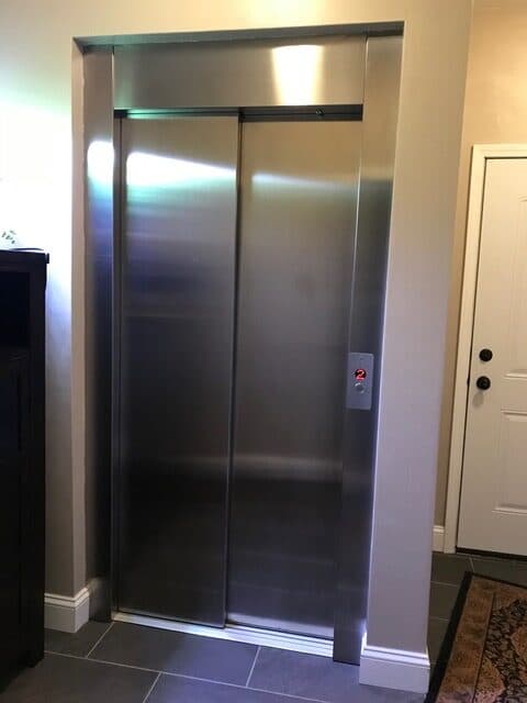 symmetry resi elevator stainless steel door