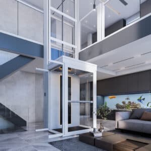 Acenda Shaftless Home Elevator in standard white