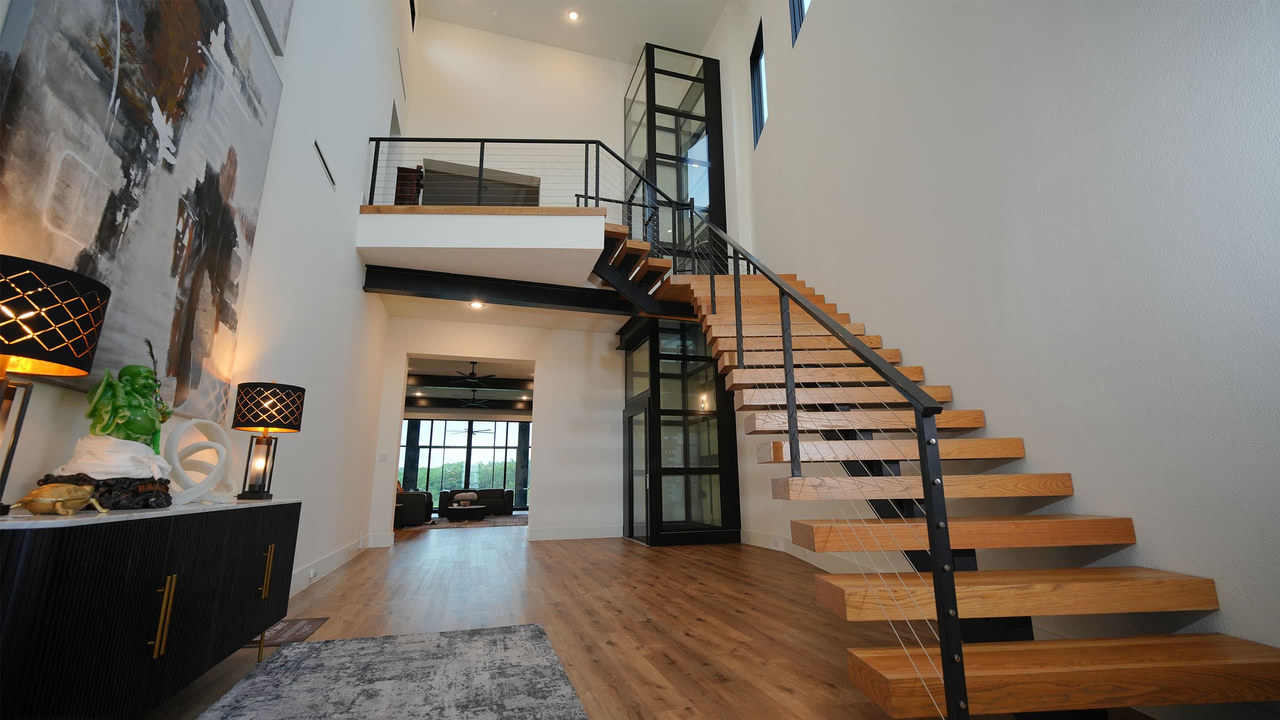 Cibes Air elevator connecting multiple levels of a home