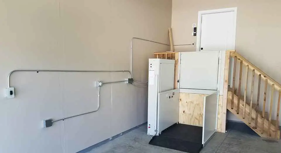 Symmetry Wheelchair Lift in garage