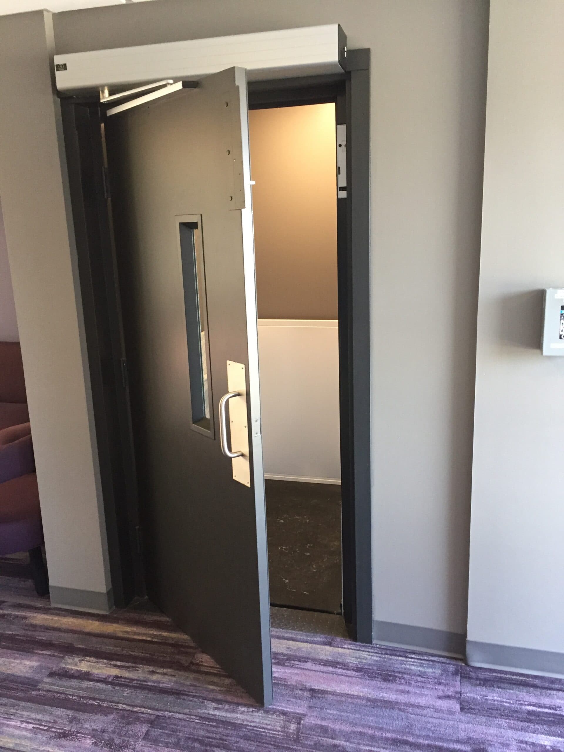 shaftway lift with Fire-rated door with overhead operator